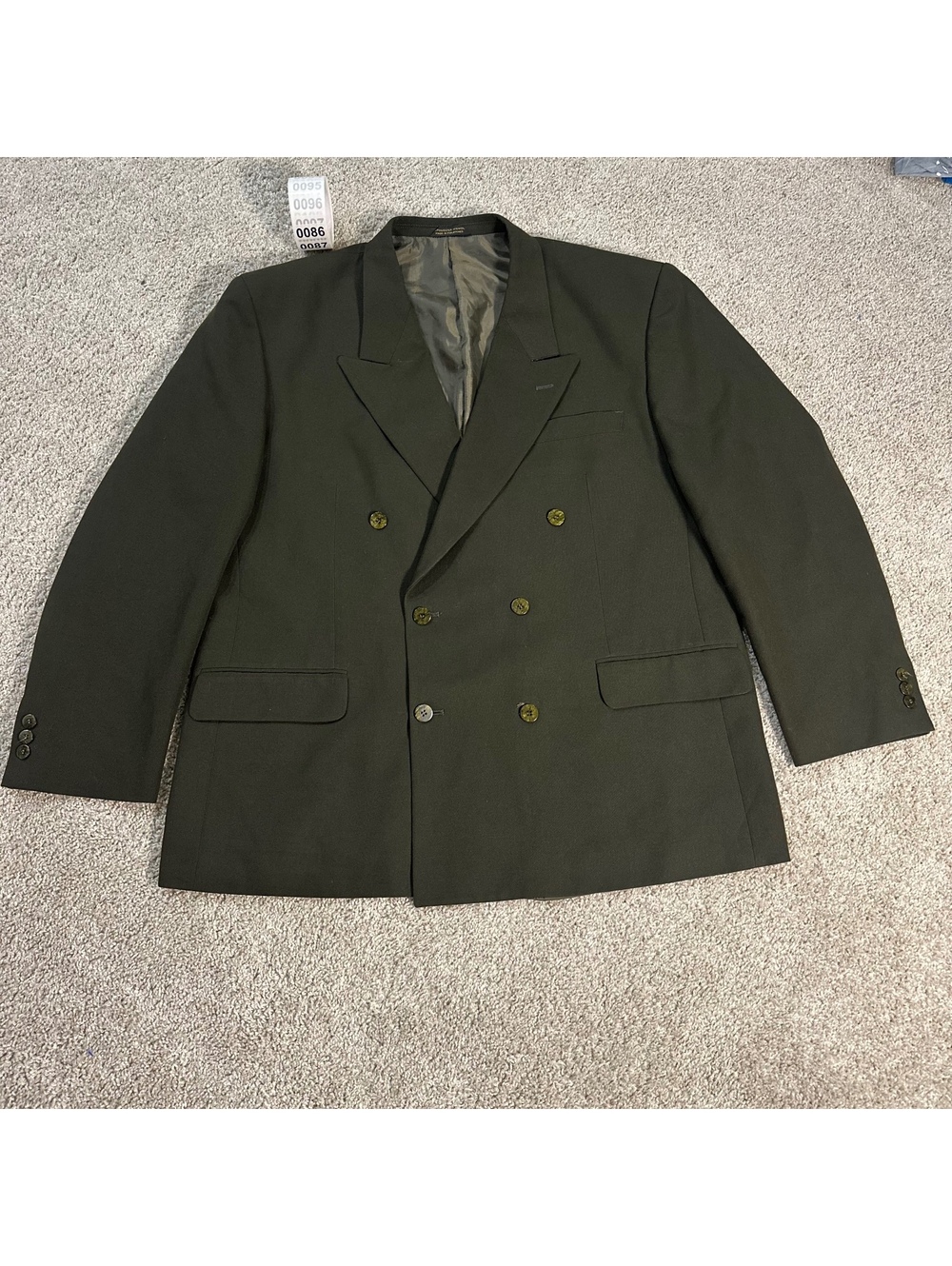 Giorgio Rubini olive double-breasted blazer